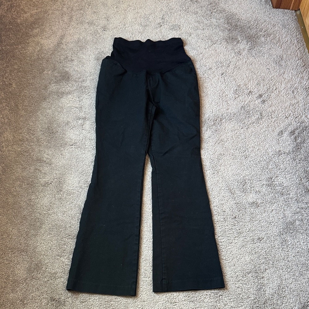 Old Navy Black Full Panel Pixie Flare Maternity P… - image 1